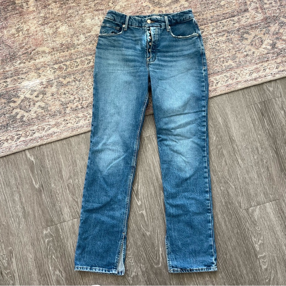 Good American Good Curve Straight Jeans